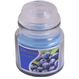 Scented Candle In Jar Blue Closed
